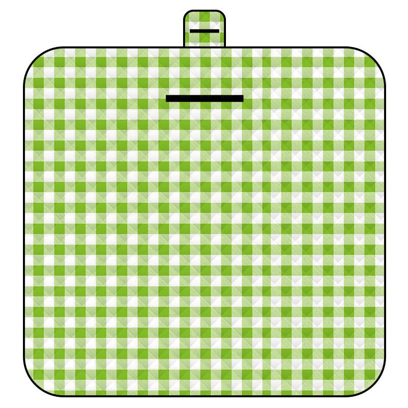 Thickened Waterproof Picnic Blanket - Portable Outdoor Beach Mat for Camping and Hiking 150*200cm(Green Plaid)