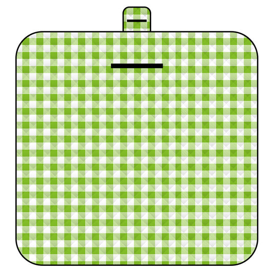 Thickened Waterproof Picnic Blanket - Portable Outdoor Beach Mat for Camping and Hiking 150*200cm(Green Plaid)