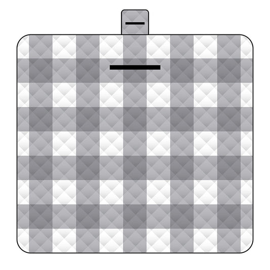 Thickened Waterproof Picnic Blanket - Portable Outdoor Beach Mat for Camping and Hiking 150*200cm(Gray plaid)